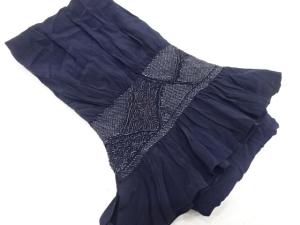 絞り　石畳に波模様　男物兵児帯